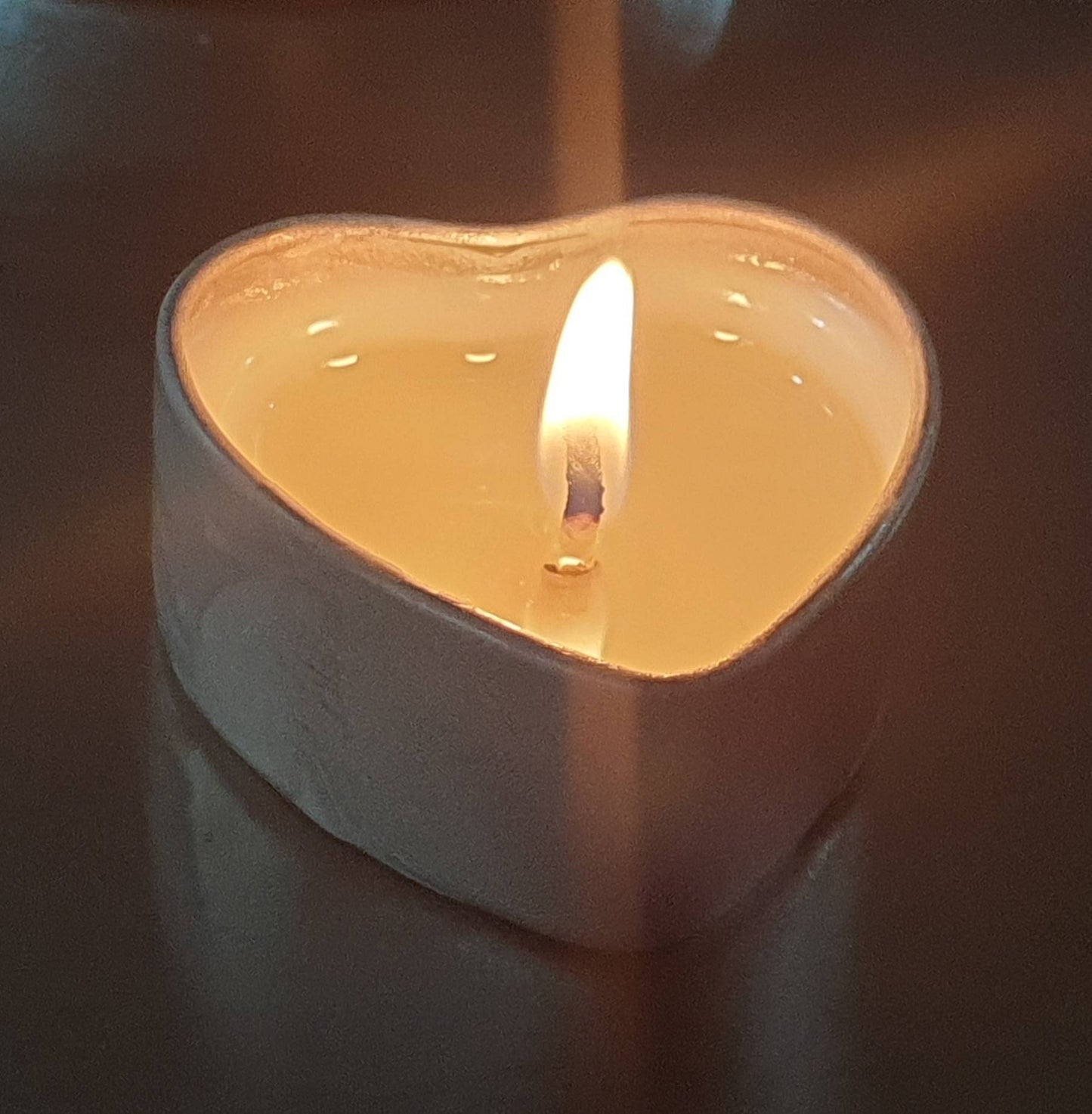 1-100 Bulk - Personalised Heart Candle Silver Wedding Favours | Bulk Handmade Favours | Guest Gift, Hen Party, Baby Shower, Table Decor