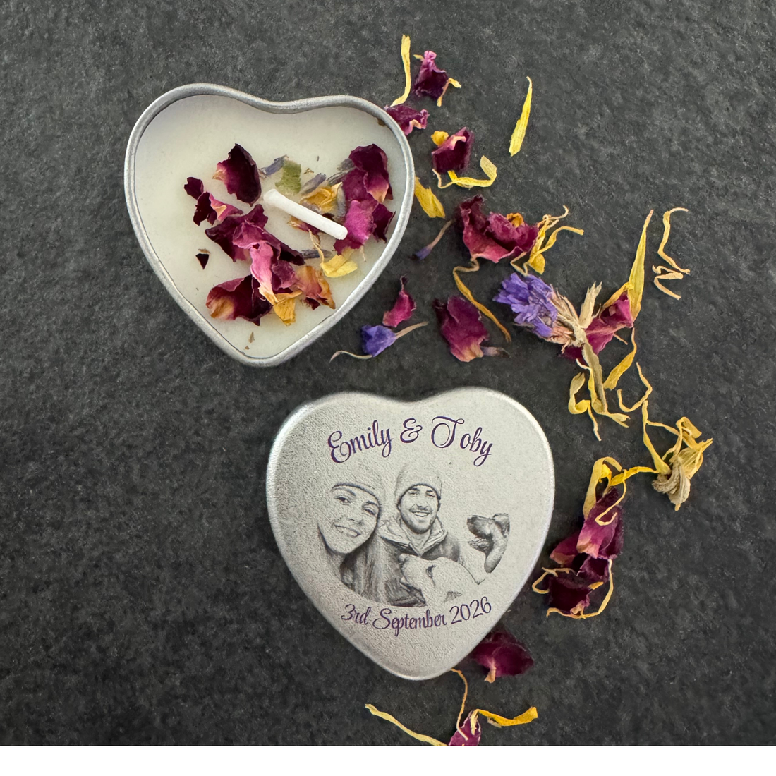A Photo Wedding Favour Candle That's Currently One of a Kind
