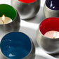 Tealight and Small Metal Bowl | Recycled Iron, Enamel Interior, Antique Zinc Finish | Handmade, Fairtrade, Gift, Candle Gift