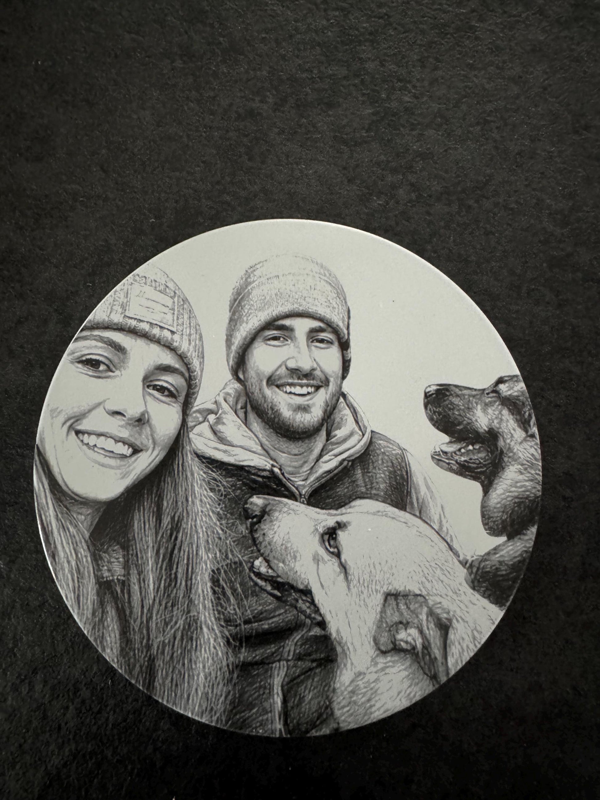 Black and white sketch portrait example