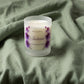 Personalised wedding candle and matches gift set with orchid design, name and date on frosted glass