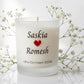 Personalised Wedding Candle Gift, Mr & Mrs Name and Date, Bride and Groom Keepsake, Engagement or Anniversary Gift for Couple, Custom Print