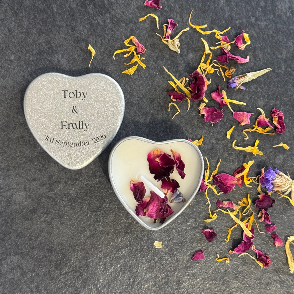 Personalised Heart Wedding Favour