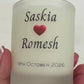 Personalised Wedding Candle Gift, Mr & Mrs Name and Date, Bride and Groom Keepsake, Engagement or Anniversary Gift for Couple, Custom Print