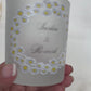 Personalised engagement candle video showing the daisy design and personalisation