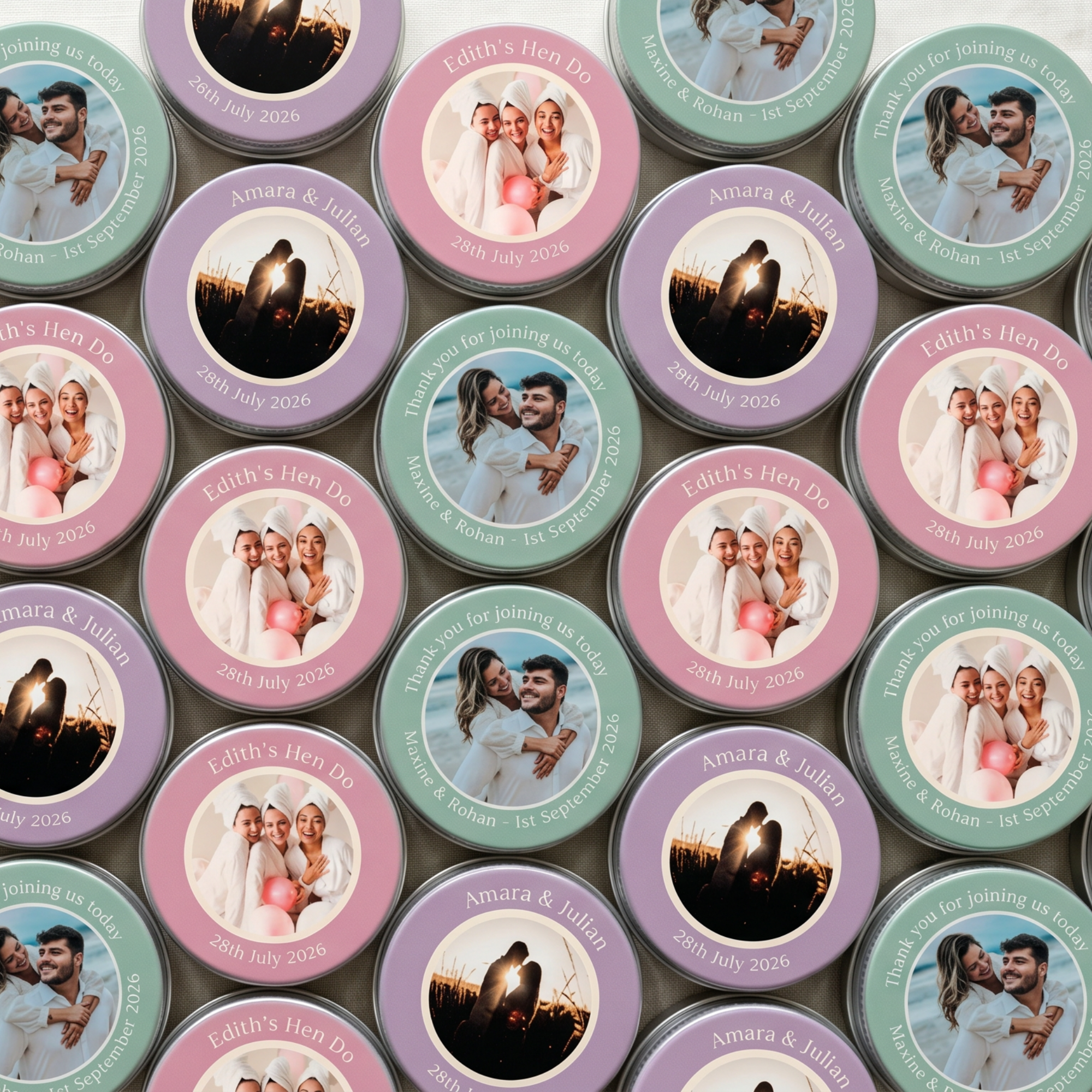 Party Favours, Personalised Party Favours, Party Favour Scented Candles, Personalised Candle Gifts, Mini Candle Gifts