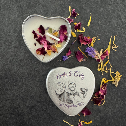 Personalised Photo Heart Wedding Favour